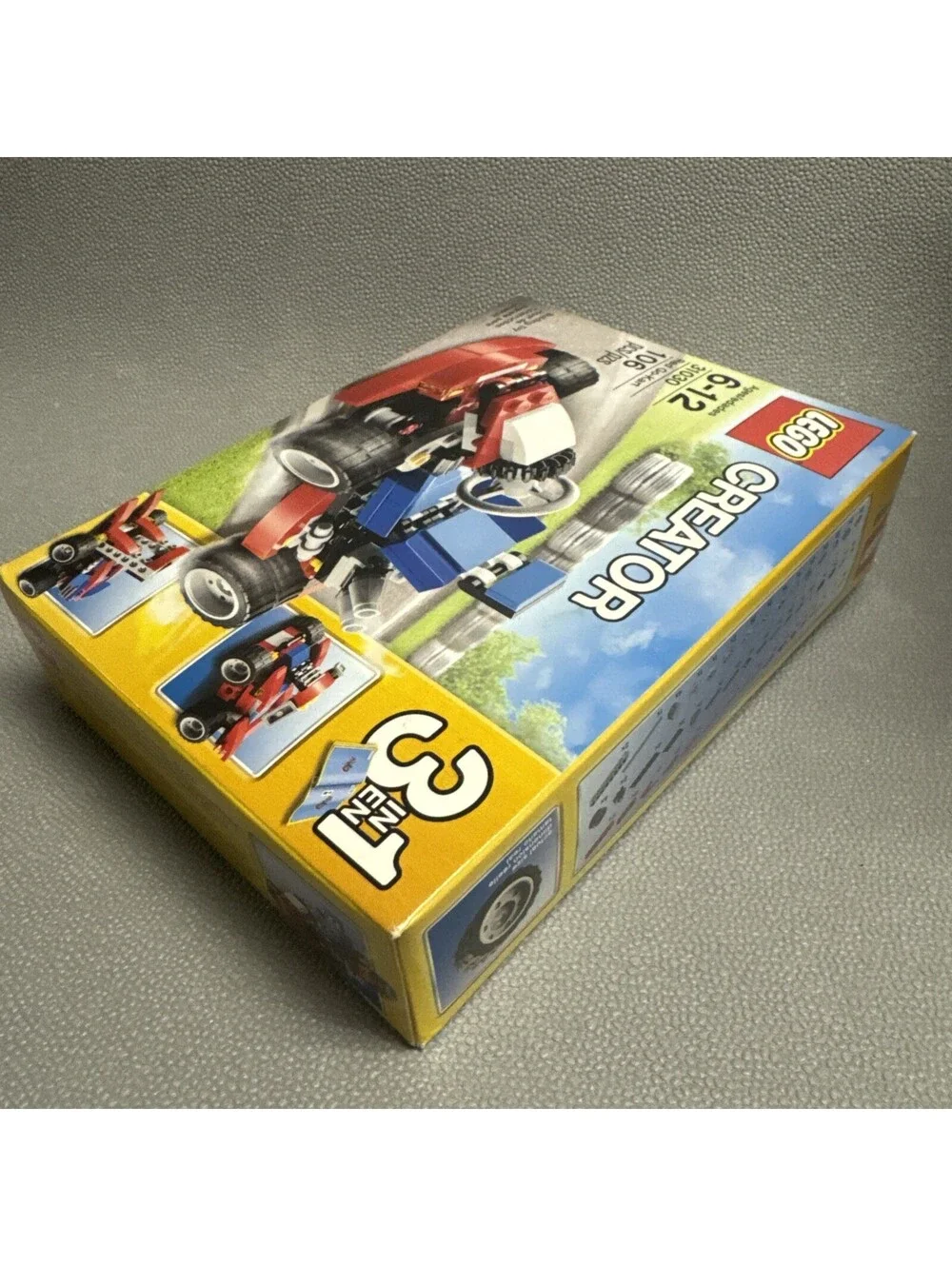 LEGO CREATOR: Red Go-Kart (31030) 3-in-1 Forklift Quadbike Car Vehicles 106pc